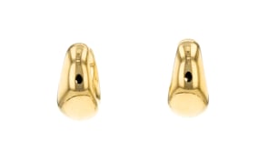 Italian 18kt Gold Over Sterling Hoop Earrings. 1