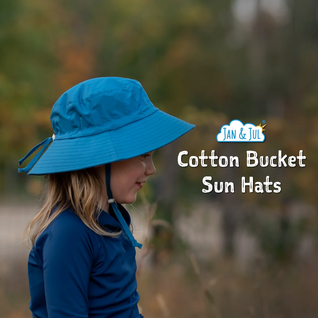Kids Cotton Bucket Hats | Cool Tropical for Toddlers | Jan & Jul