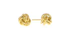 14kt Yellow Gold Love Knot Stud Earrings