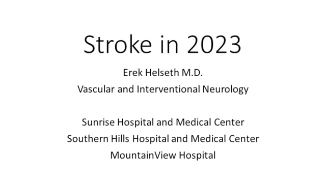 Stroke Awareness and Treatment