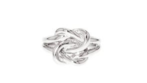 Italian Sterling Silver Double Love Knot Ring