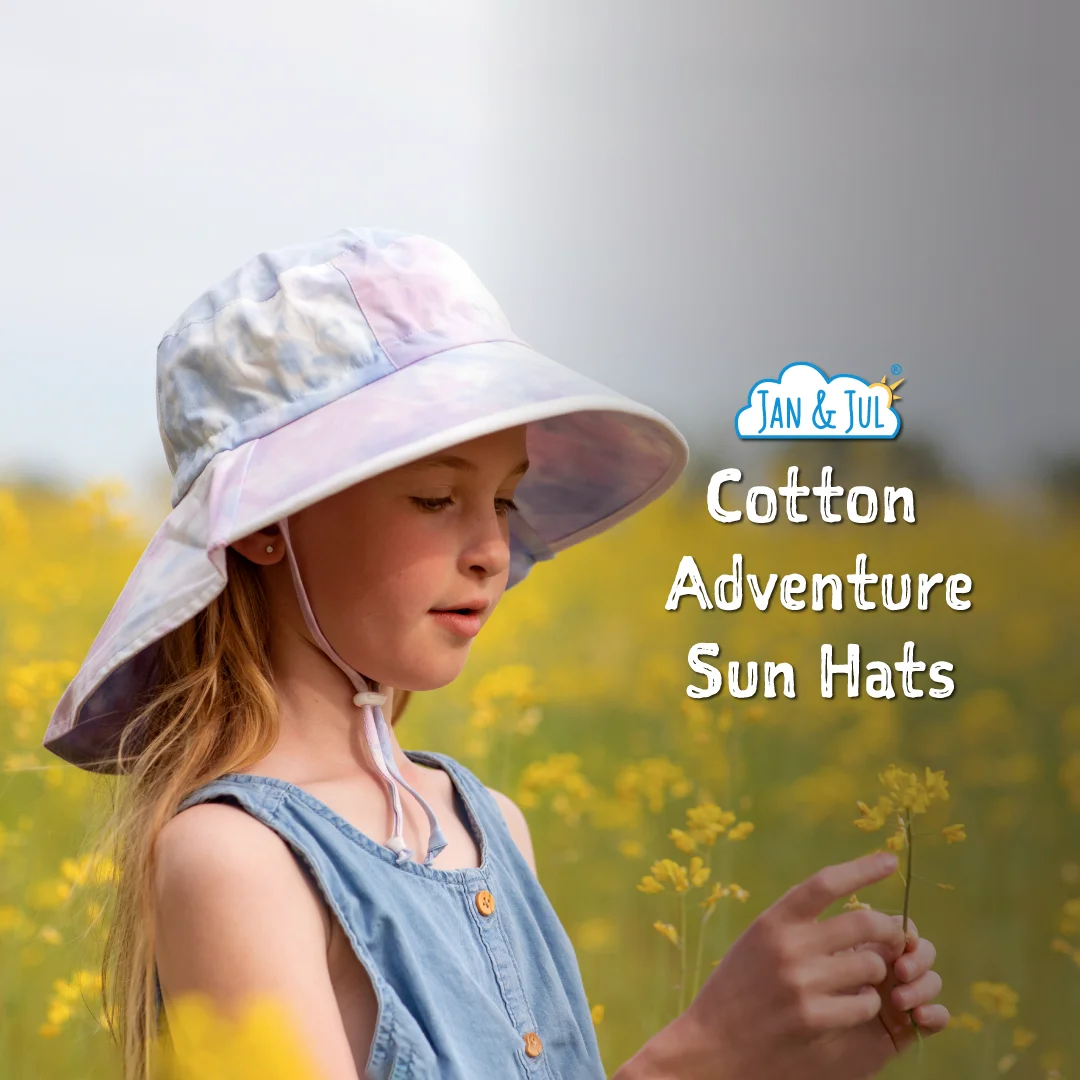 Jan & Jul Gro-With-Me Cotton Adventure Hat - Cotton Candy Tie Dye Jan & Jul Gro-With-Me Cotton Adventure Hat - Cotton Candy Tie Dye