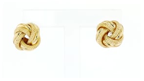 Italian 18kt Yellow Gold Love Knot Stud Earrings