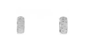 Diamond Accent Huggie Hoop Earrings in Sterling Silver. 38
