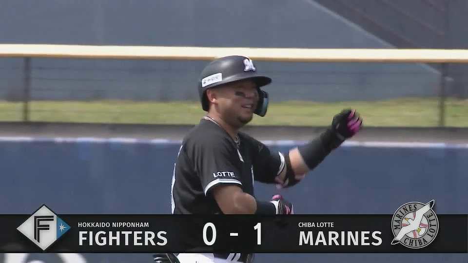 【ファーム】マリーンズ・大下誠一郎 レフトへ先制のタイムリー2ベースヒット!!  2023年5月12日 北海道日本ハムファイターズ 対 千葉ロッテマリーンズ