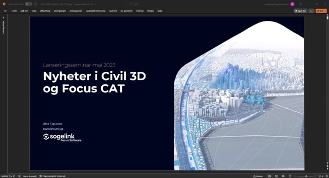 Lanseringsseminar 2023 Landskap: Nyheter i Civil 3D og Focus CAT