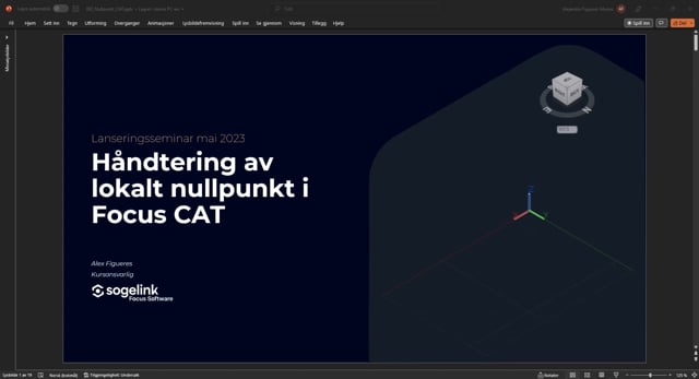 Lanseringsseminar 2023 Landskap: Håndtering av lokalt nullpunkt i Focus CAT