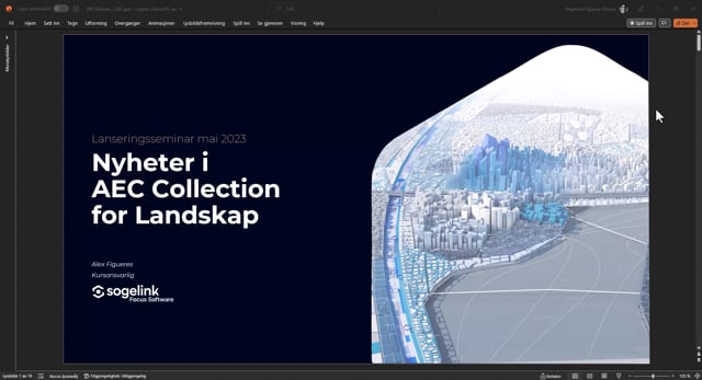 Lanseringsseminar 2023 Landskap: Nyheter i AEC Collection for Landskap