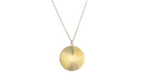 Italian 14kt Yellow Gold Starburst Circle Necklace