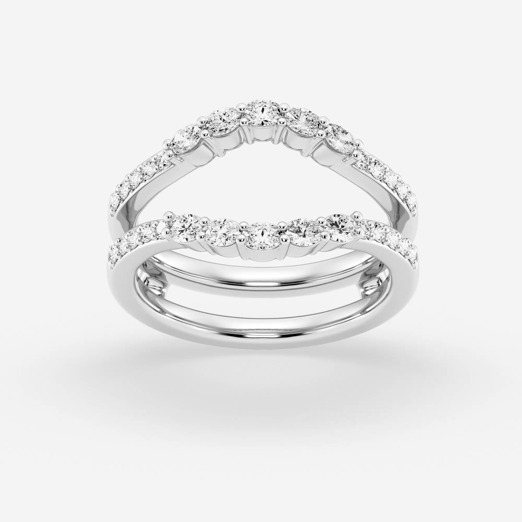 Kiara 1/2 ctw Oval Lab Grown Diamond Ring Enhancer 14K White