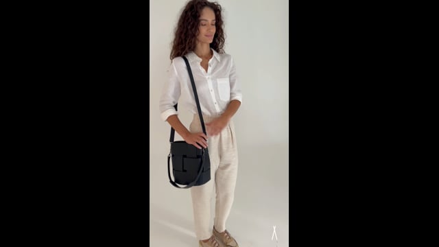 Bolsa Balde Maxi Tressê Preta
