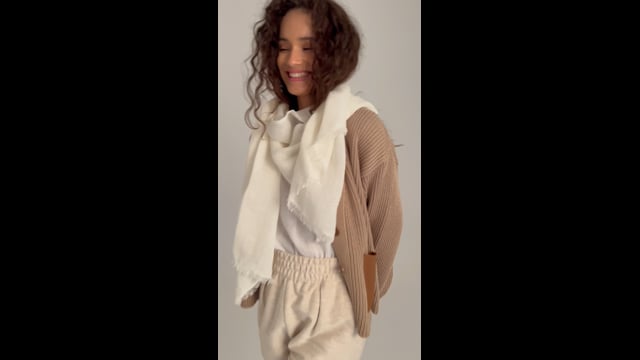 Cardigan Bolso Couro Cáqui