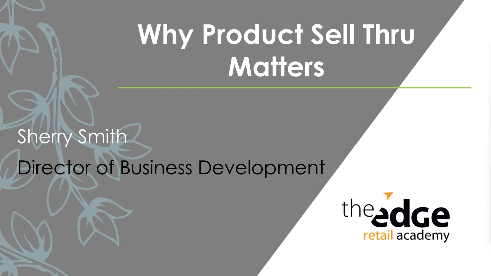 The Importance of SellIn vs. SellThrough on Vimeo