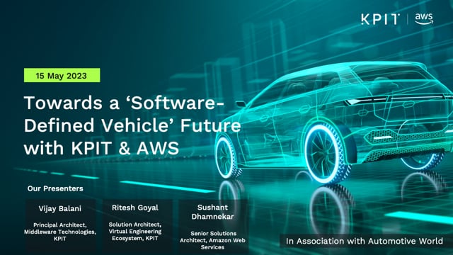Towards a ‘software-defined vehicle’ future with KPIT and AWS