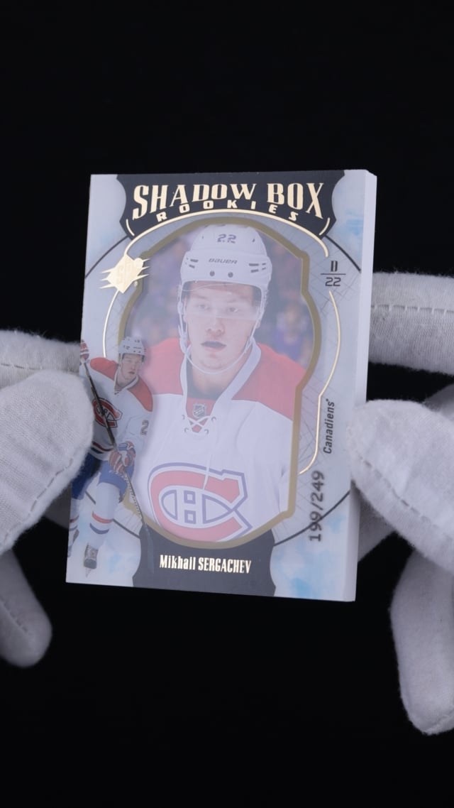 2016 SPx Hockey Shadow Box Mikhail Sergachev ROOKIE /249 #68 MBA AUTH -  Weekly Sunday Auction