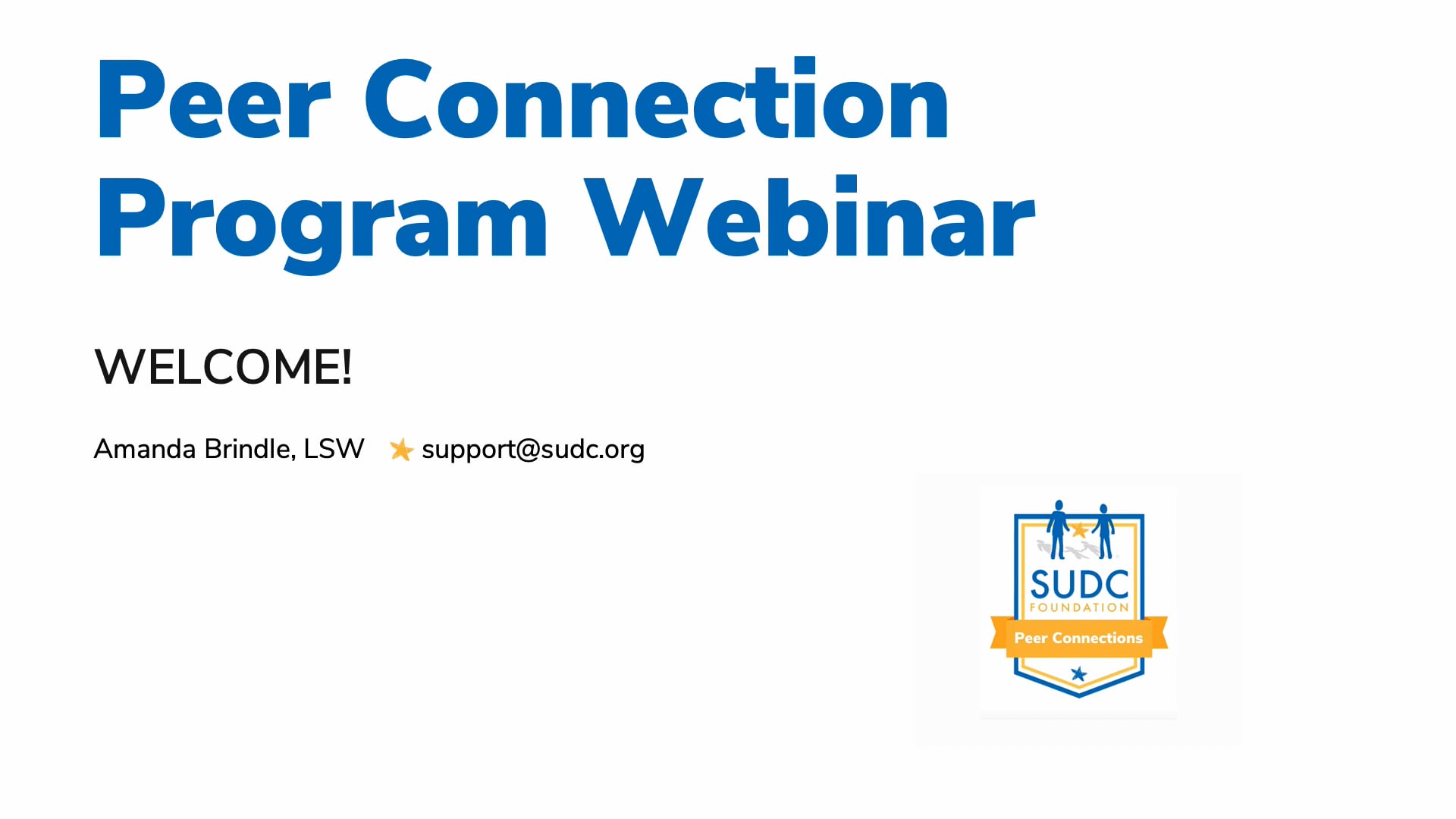 Peer Connection Program Webinar on Vimeo