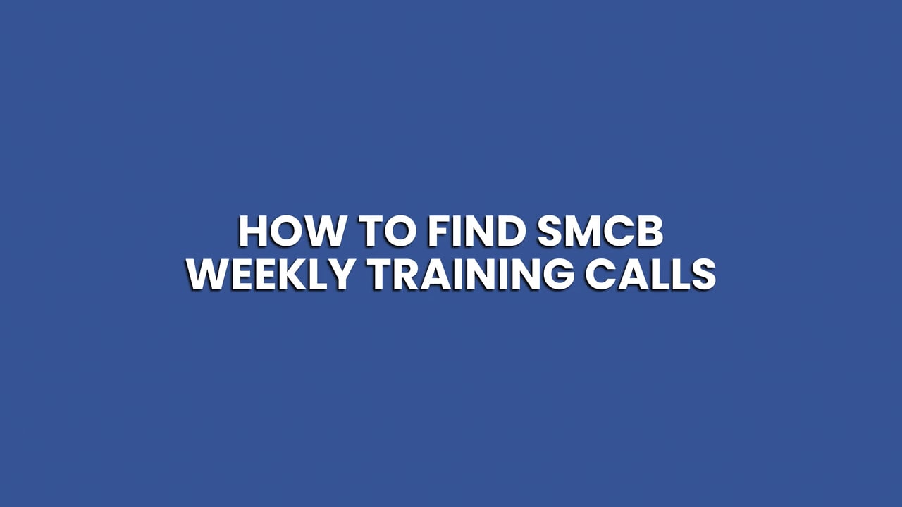 SKOOL - Where To Find SMCB Weekly Training Calls on Vimeo