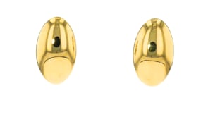 Italian 18kt Gold Over Sterling Oval Dome Earrings