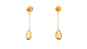 2.00 ct. t.w. Citrine Drop Earrings in 14kt Yellow Gold