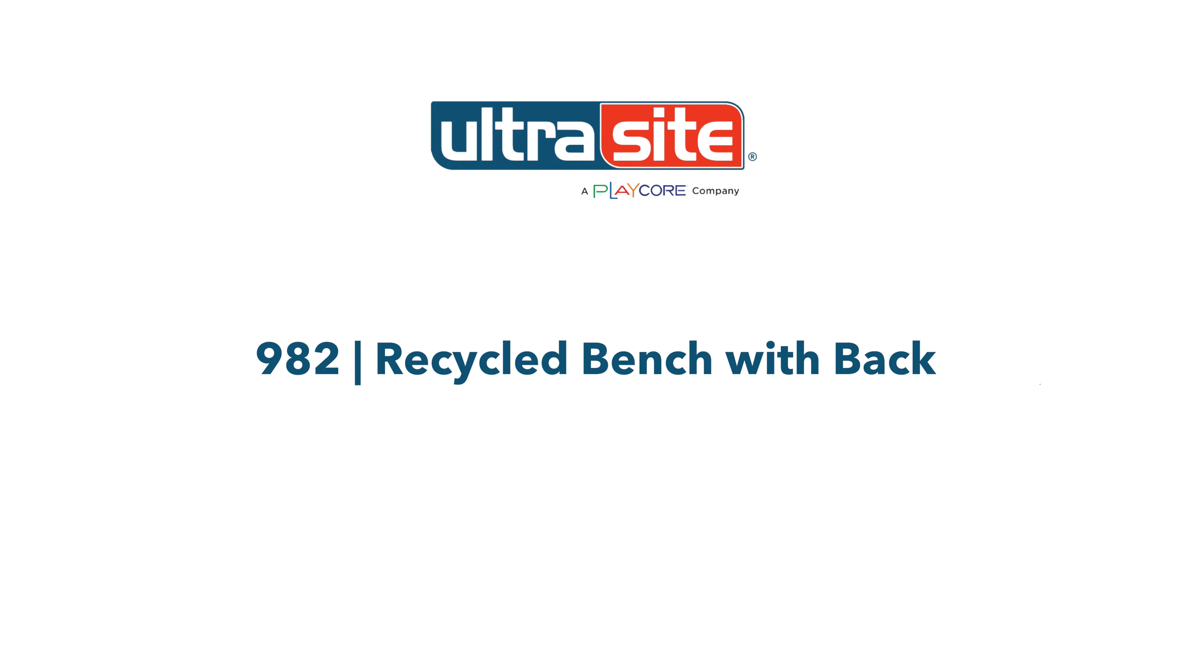 Recycled Bench with Back | Ultrasite