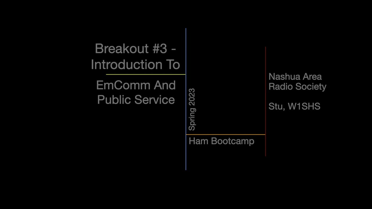 Breakout #3 - Introduction To EmComm And Public Service