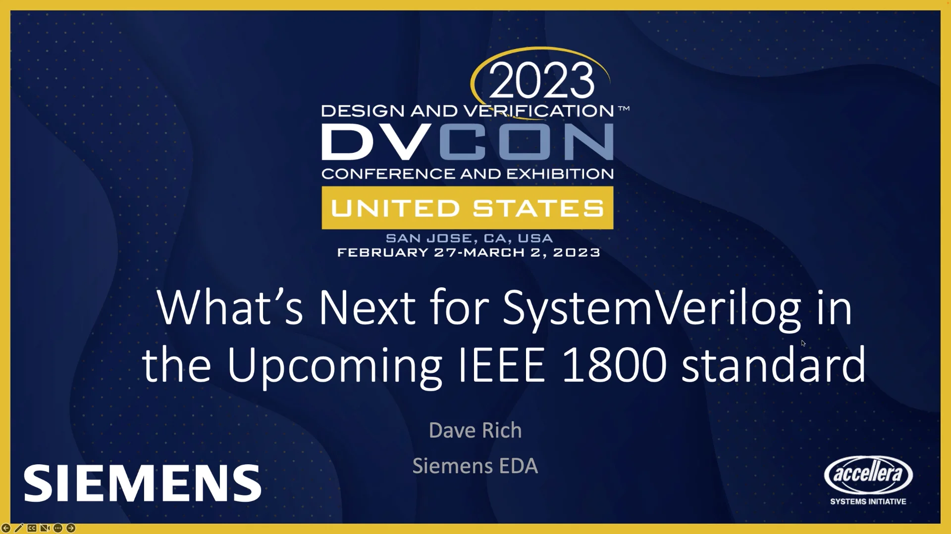 What’s Next for SystemVerilog in the Upcoming IEEE 1800 standard on Vimeo