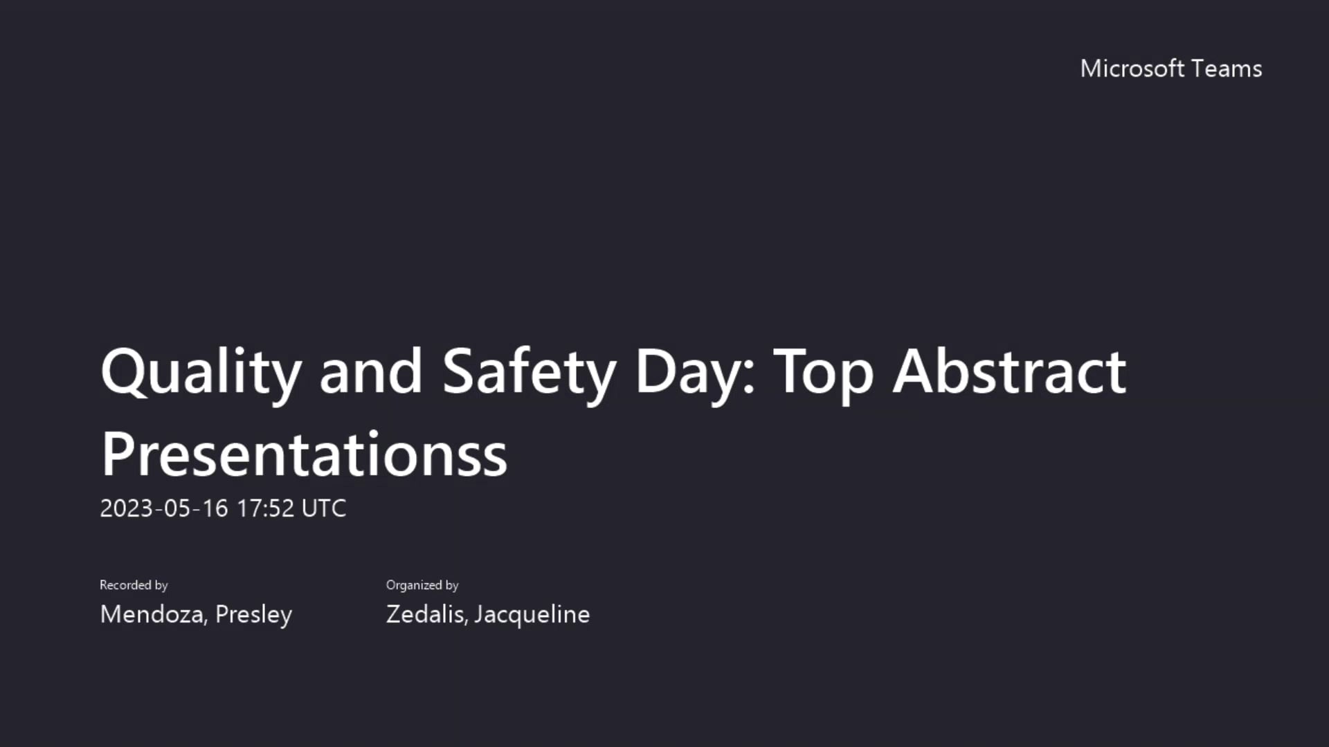CHOP Quality and Safety Day 2023 Top Abstract Presentations and Awards