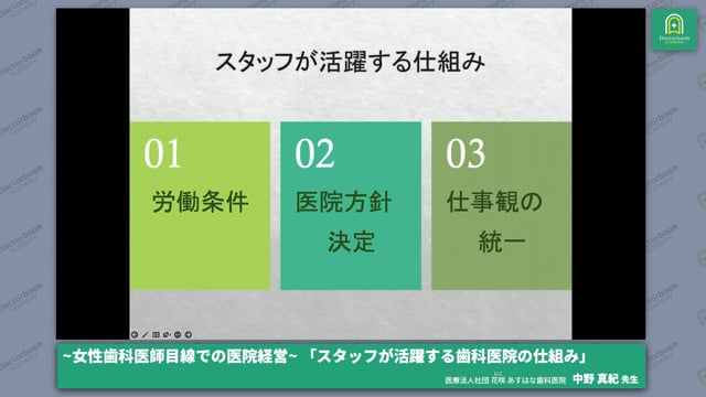 ~女性歯科医師目線での医院経営~ 「スタッフが活躍する歯科医院の仕組み」