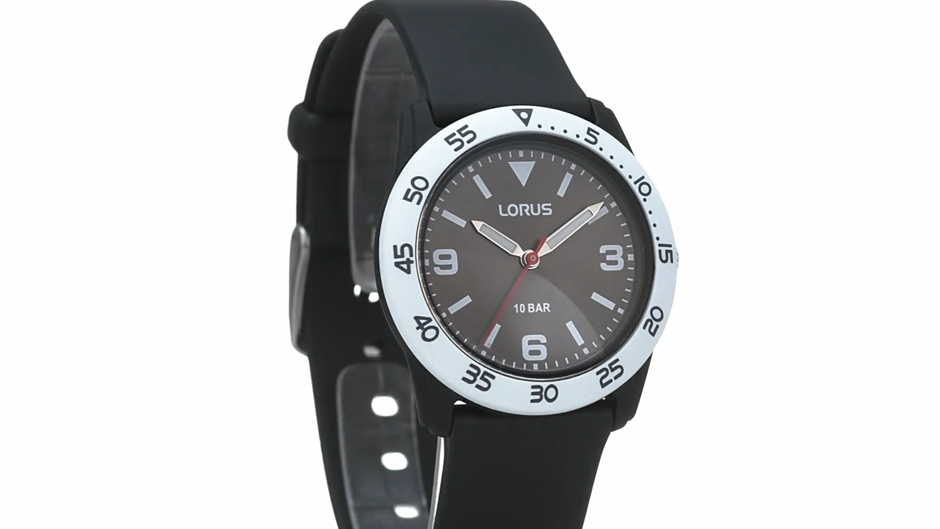 - Vimeo RRX85HX9 W58168 Strap Watch on Resin Black Lorus