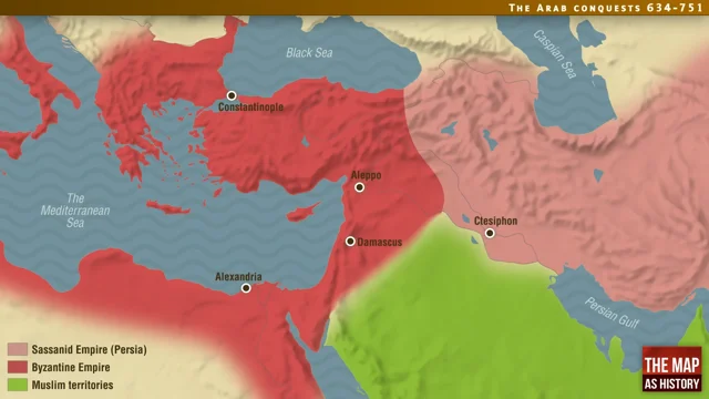 arab muslim conquest map