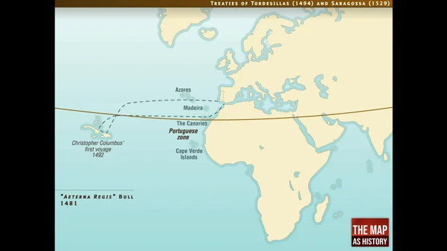 Image World Map 1494 Treaty Line