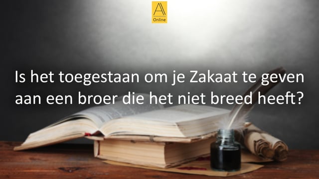 Zakaat geven aan broer