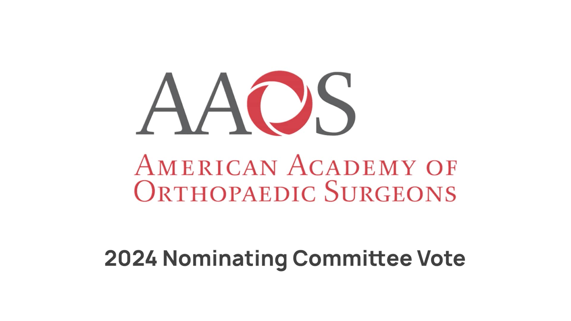 AAOS 2024 Nominating Committee Vote on Vimeo