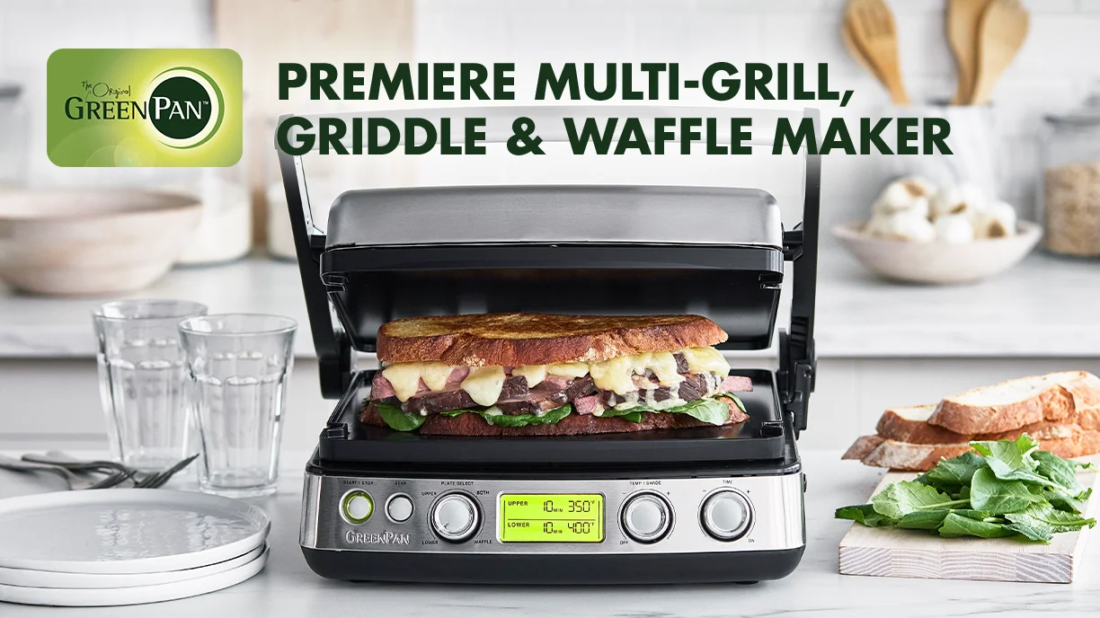 Williams Sonoma GreenPan™ Premiere Multi Grill, Griddle, & Waffle Maker