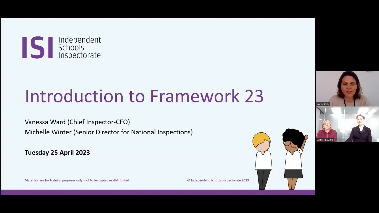 Introduction to ISI's inspection framework – Tuesday 25 April 2023 on Vimeo