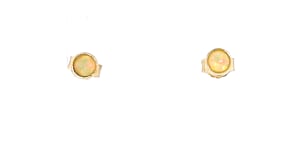 Opal Stud Earrings in 14kt Yellow Gold
