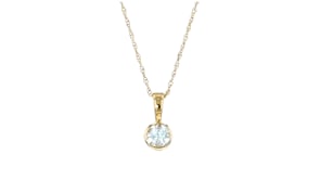 20 Carat Aquamarine Pendant Necklace in 14kt Yellow Gold