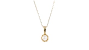 4mm Cultured Pearl Pendant Necklace in 14kt Yellow Gold