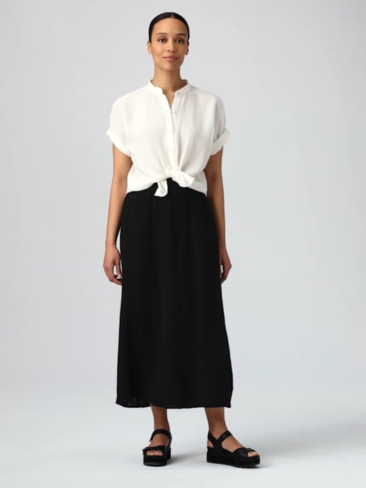 Organic Cotton Gauze Pocket Skirt | EILEEN FISHER Organic Cotton Gauze Pocket Skirt | EILEEN FISHER