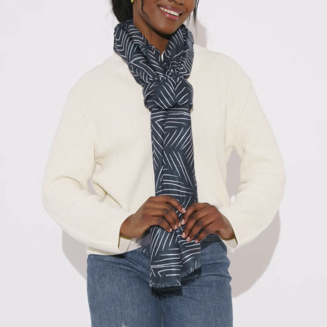 Metallic Scarf | Geometric Star | Katie Loxton