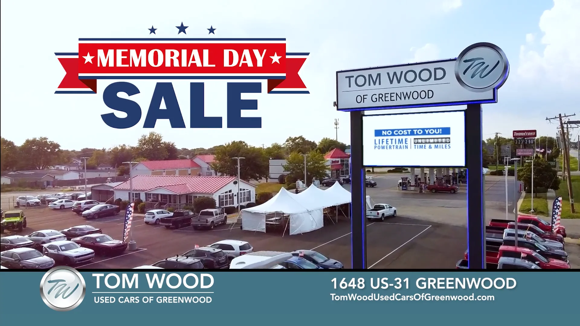 Tom Wood Used Cars of Greenwood Memorial Day Sale May 2023 on Vimeo