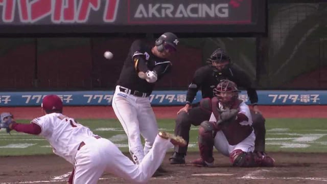 【6回表】ライト前へ弾き返す!! マリーンズ・角中勝也 追加点となる2点タイムリーヒット!!  2023年5月20日 東北楽天ゴールデンイーグルス 対 千葉ロッテマリーンズ