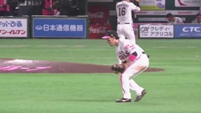 【7回表】ホークス・栗原陵矢 三遊間の鋭い打球にダイビングキャッチ!!  2023年5月20日 福岡ソフトバンクホークス 対 埼玉西武ライオンズ