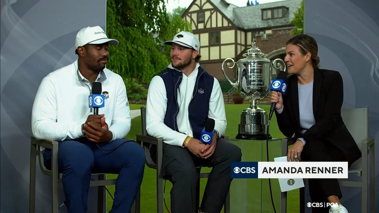 Josh Allen and Von Miller interview with Amanda Renner_Rd. 3 at 2023 PGA  Championship (May 20, 2023) on Vimeo