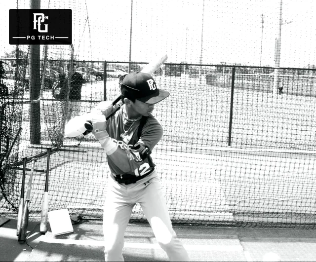 Portrait of IMG Academy pitcher Elijah Green posing during a photo