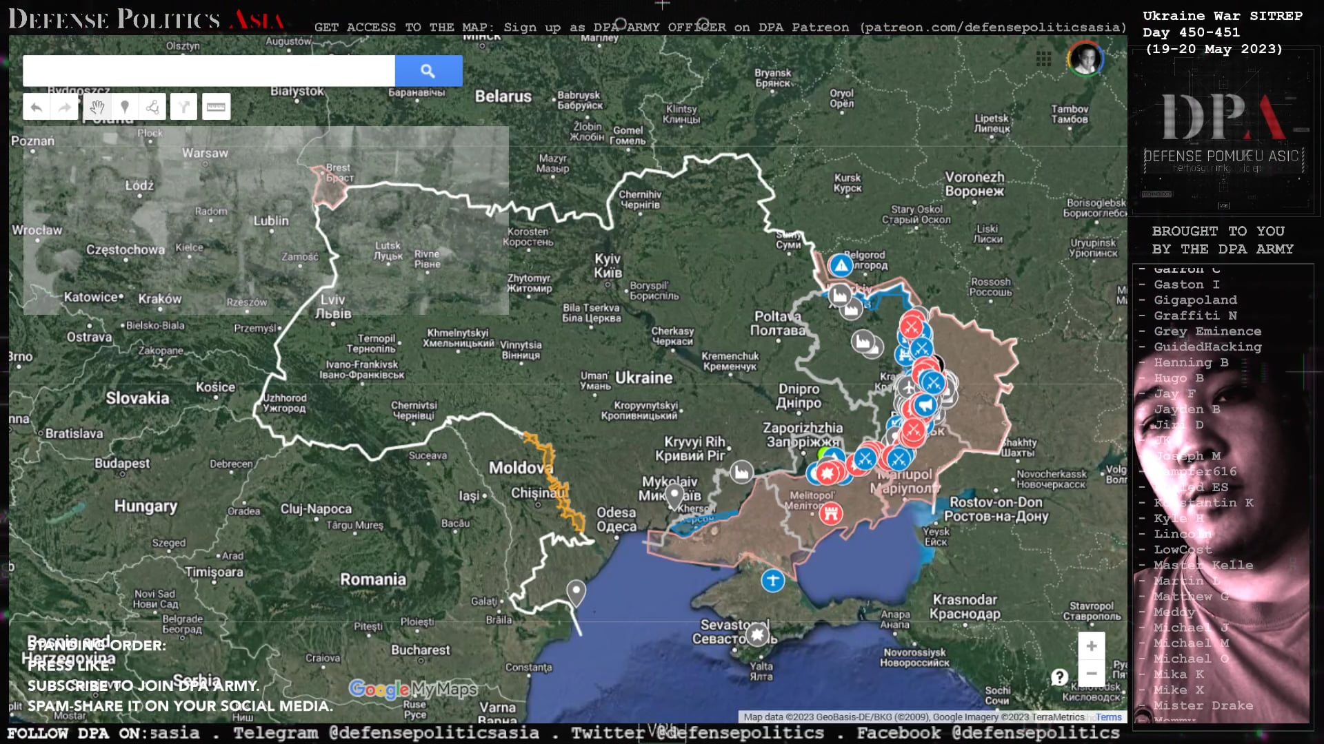 [ Ukraine SITREP ] Day 450-451 (19-20/5) - ZALUZHYNY INJURED IN PAVLOHRAD MISSILE STRIKE; Russia announce Bakhmut capture