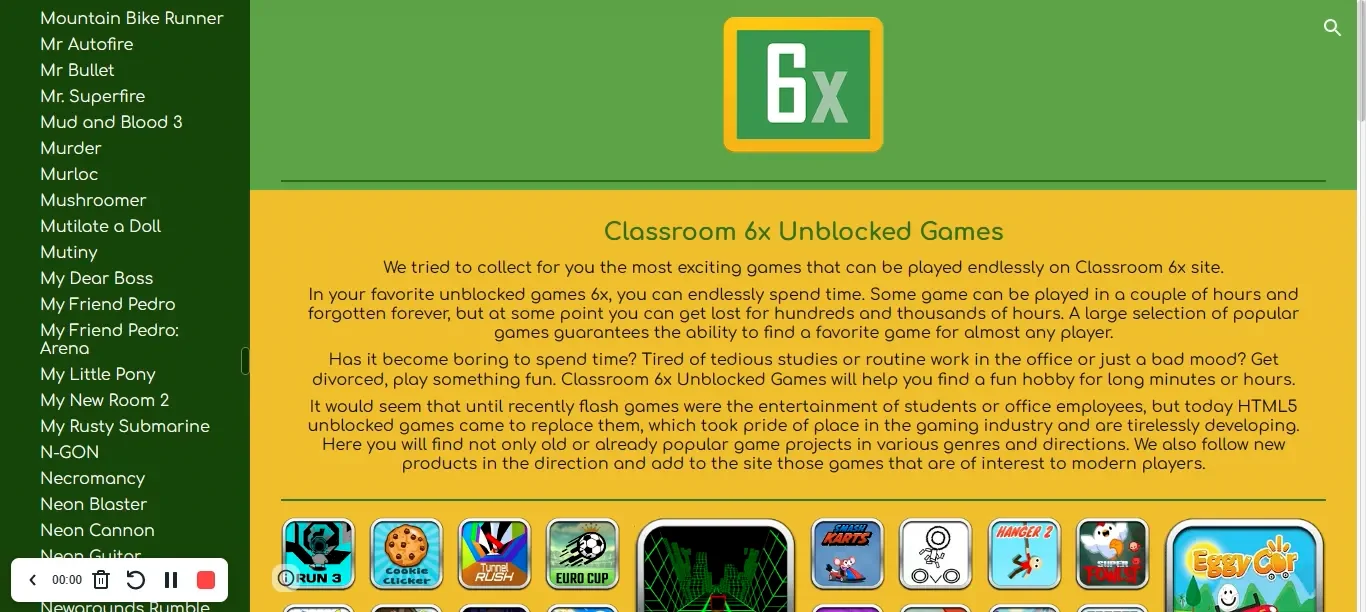 Rise of Classroom 6x Unblocked Games in School Fun
