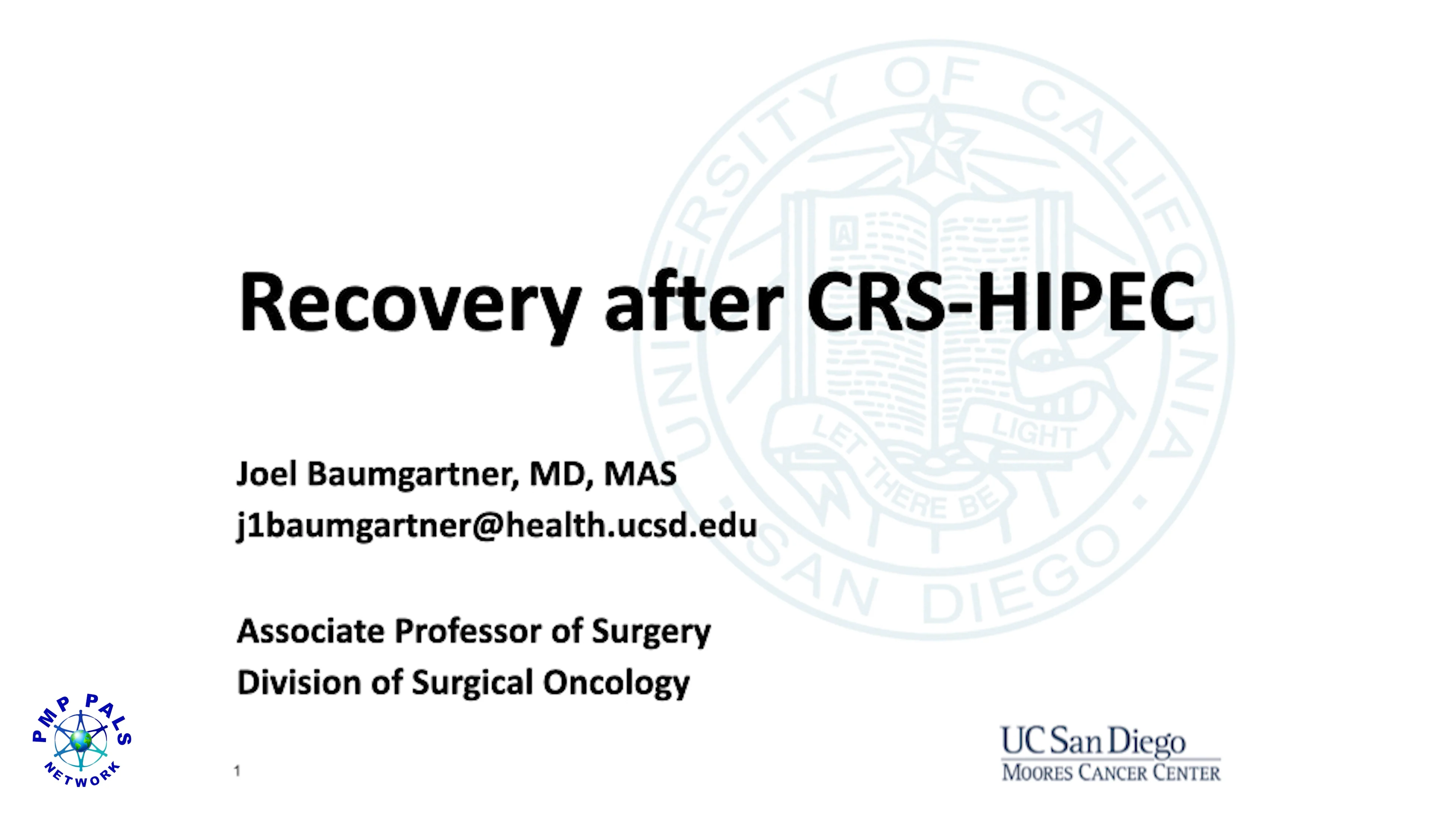 Dr. Joel Baumgartner and the PostHIPEC Surgery Process on Vimeo