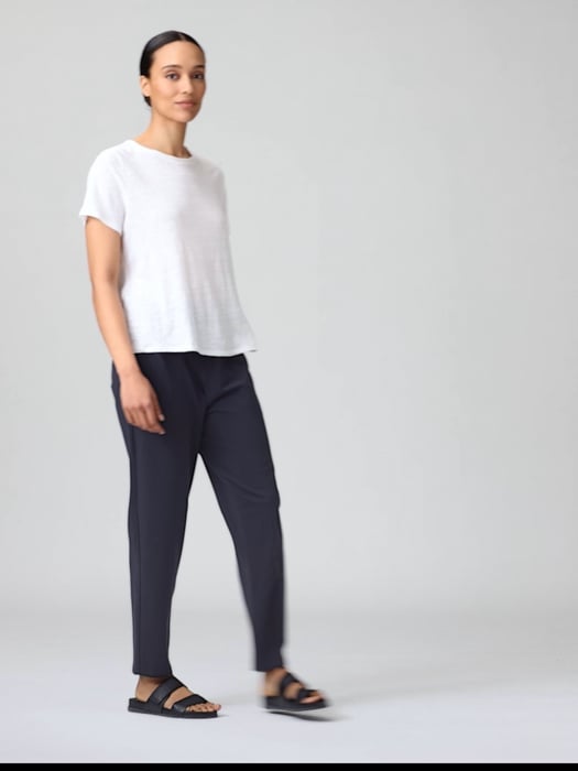 Pima Cotton Stretch Jersey Tapered Pant | EILEEN FISHER Pima Cotton Stretch Jersey Tapered Pant | EILEEN FISHER