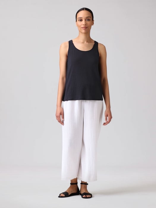 Buy Eileen Fisher Wo Organic Linen Tank - White At 30% Off